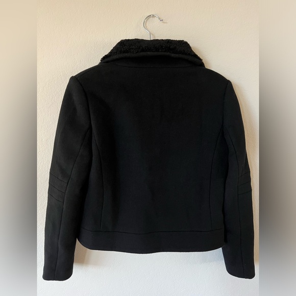 Doma Wool Lamb Fur Black Biker Jacket NWT 6208 - Picture 6 of 11